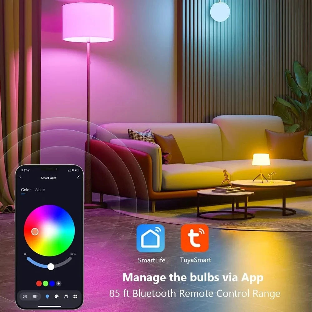 SmartGlow™ RGB Bluetooth LED Bulb – App Controlled, 16 Million Colors