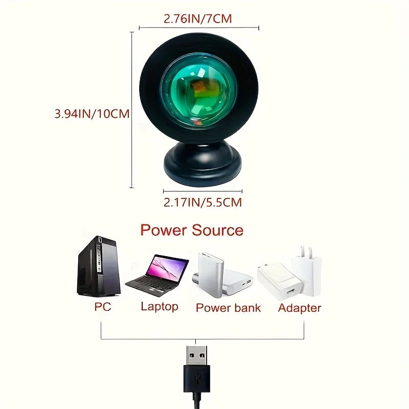 SmartGlow™ Sunset Lamp – Create Relaxing Ambiance at Home