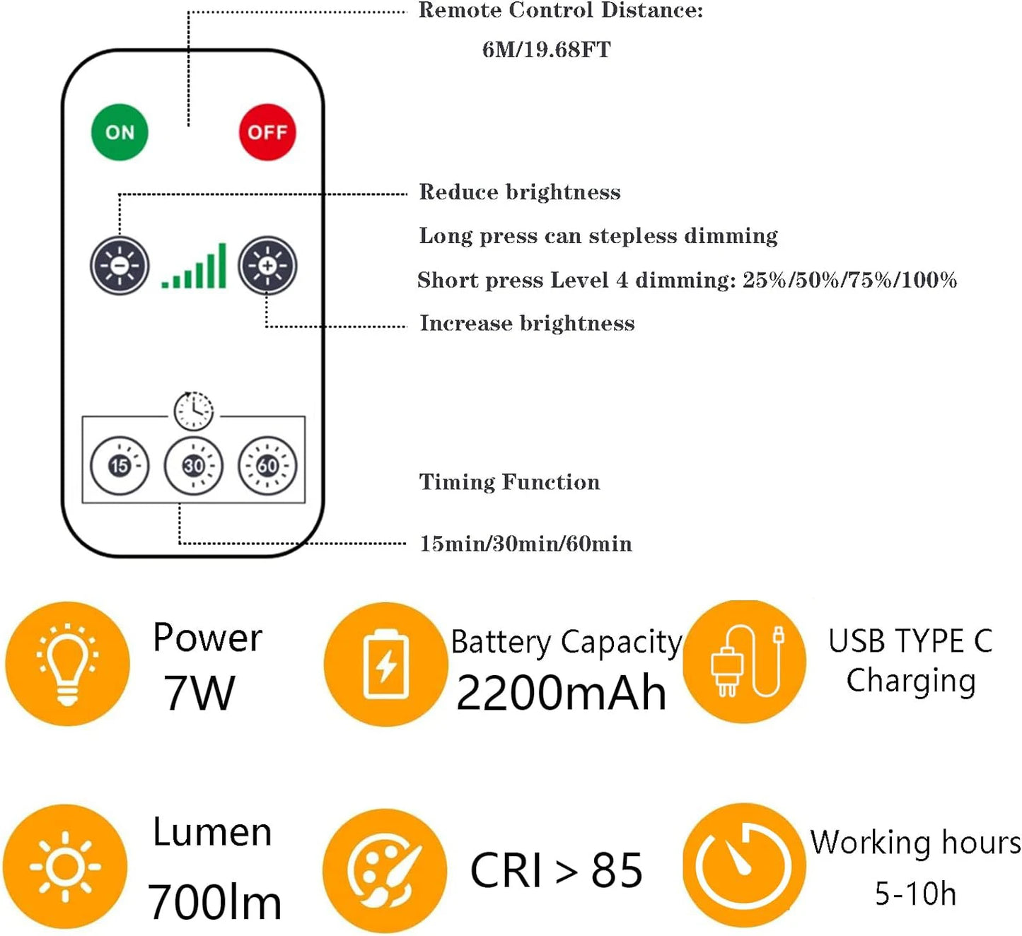 SmartGlow™ Rechargeable USB LED Bulb – Touch Control & Dimmable