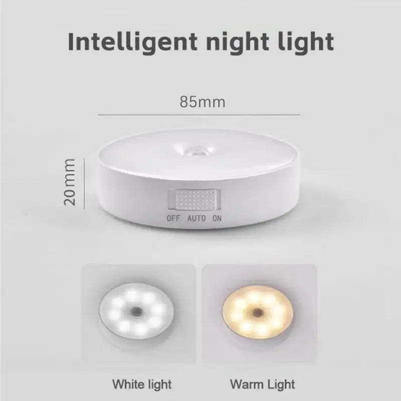 SmartGlow™ Motion Sensor Night Light – USB Rechargeable & Magnetic