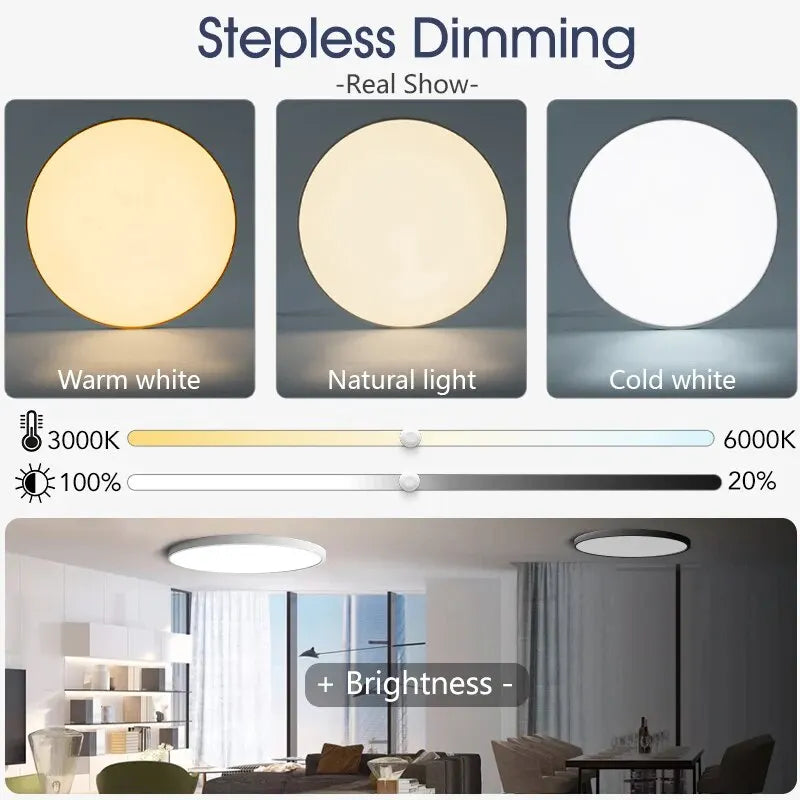 SmartGlow™ Smart LED Ceiling Light – Dimmable with App & Remote Control