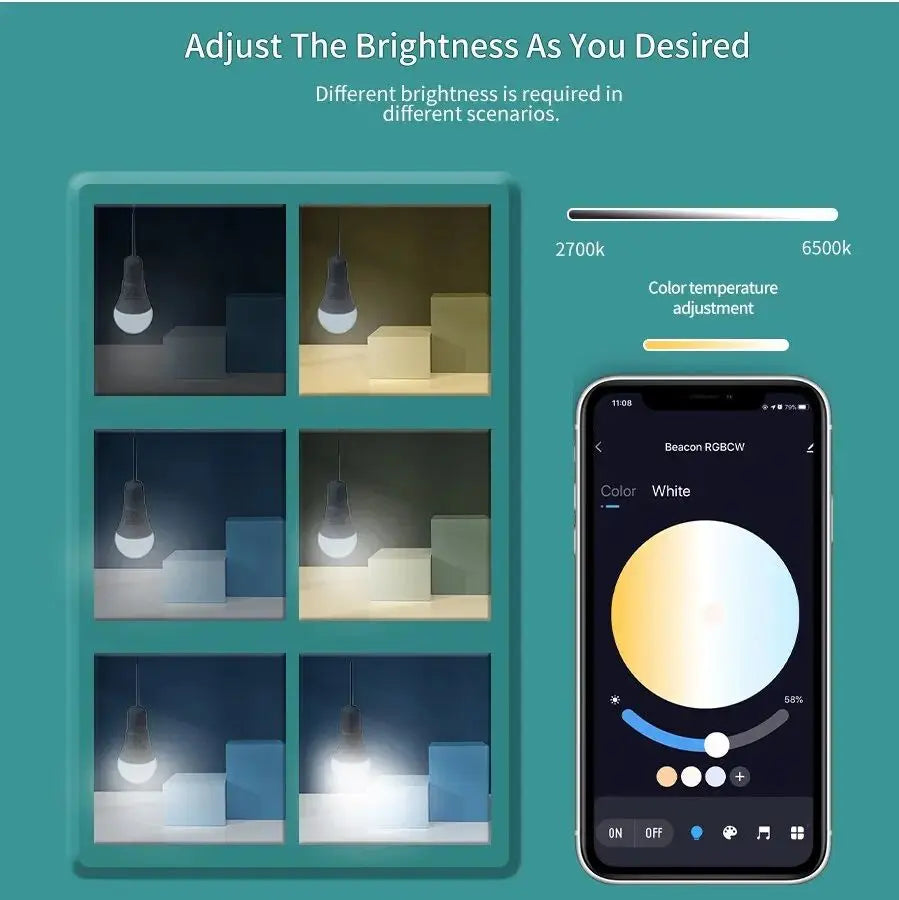 SmartGlow™ RGB Bluetooth LED Bulb – App Controlled, 16 Million Colors