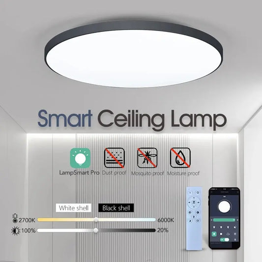 SmartGlow™ Smart LED Ceiling Light – Dimmable with App & Remote Control